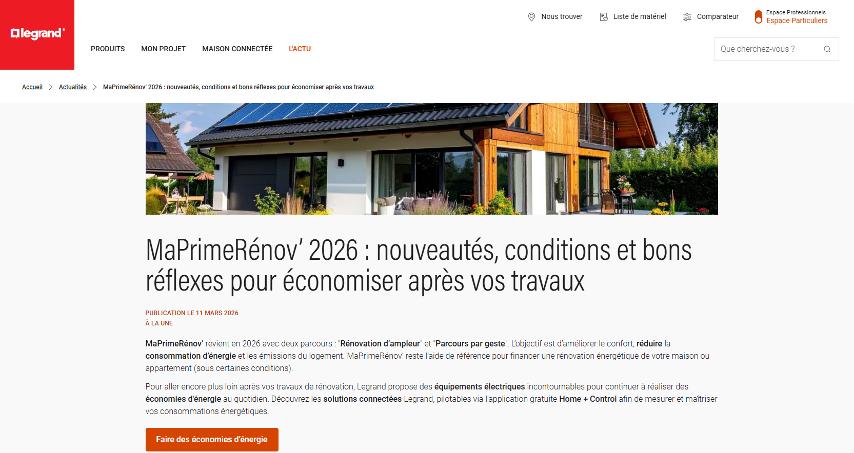 MaPrimeRénov’ 2026 : nouveautés, conditions et bons réflexes pour économiser après vos travaux